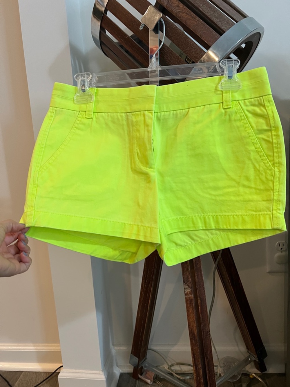 J. Crew Neon Yellow High-Rise Cotton Shorts